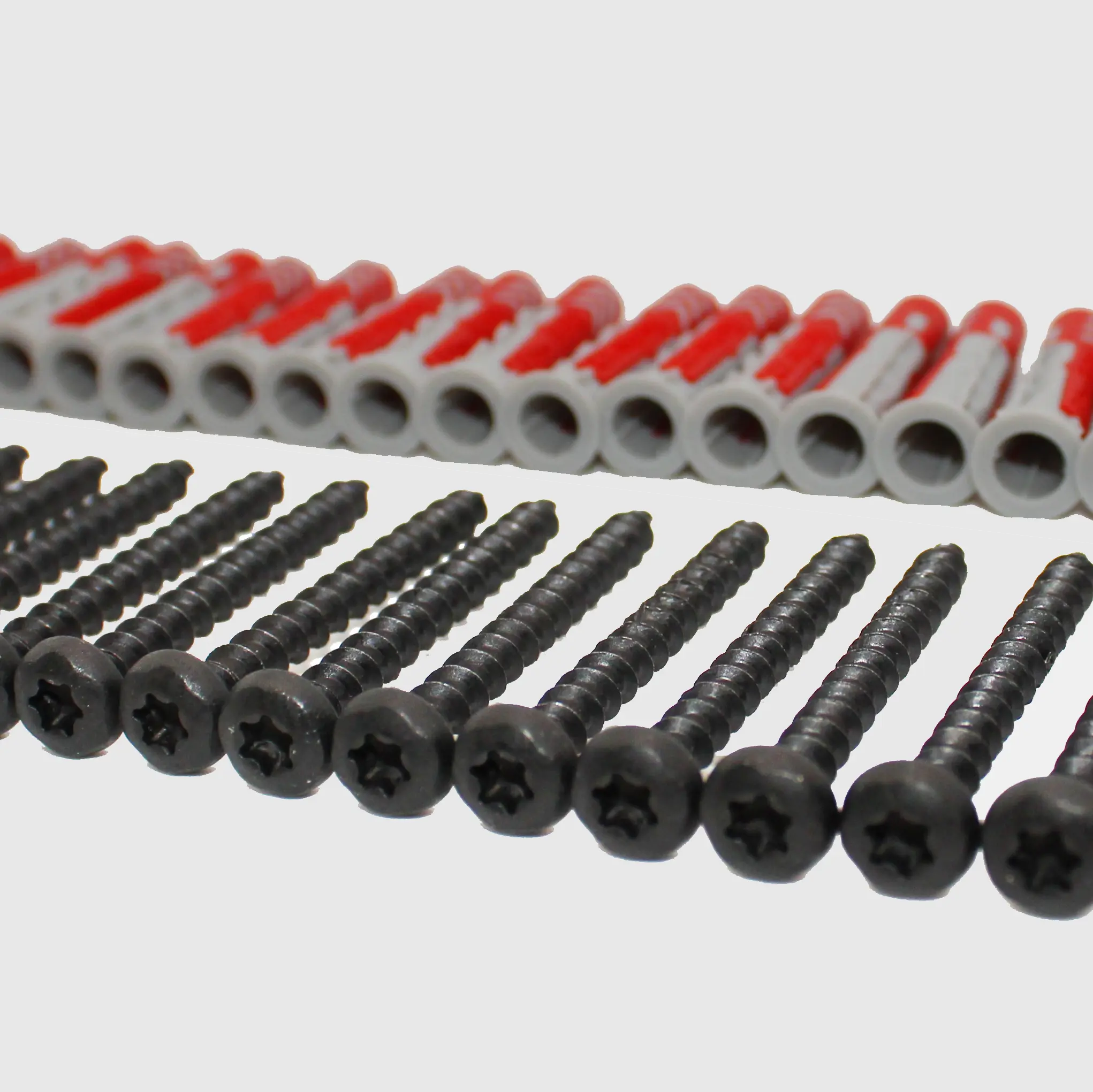 Pluggen en Schroeven set 6mm - Zwart 3 fischer muurPluggen en Schroeven set 6mm zwart