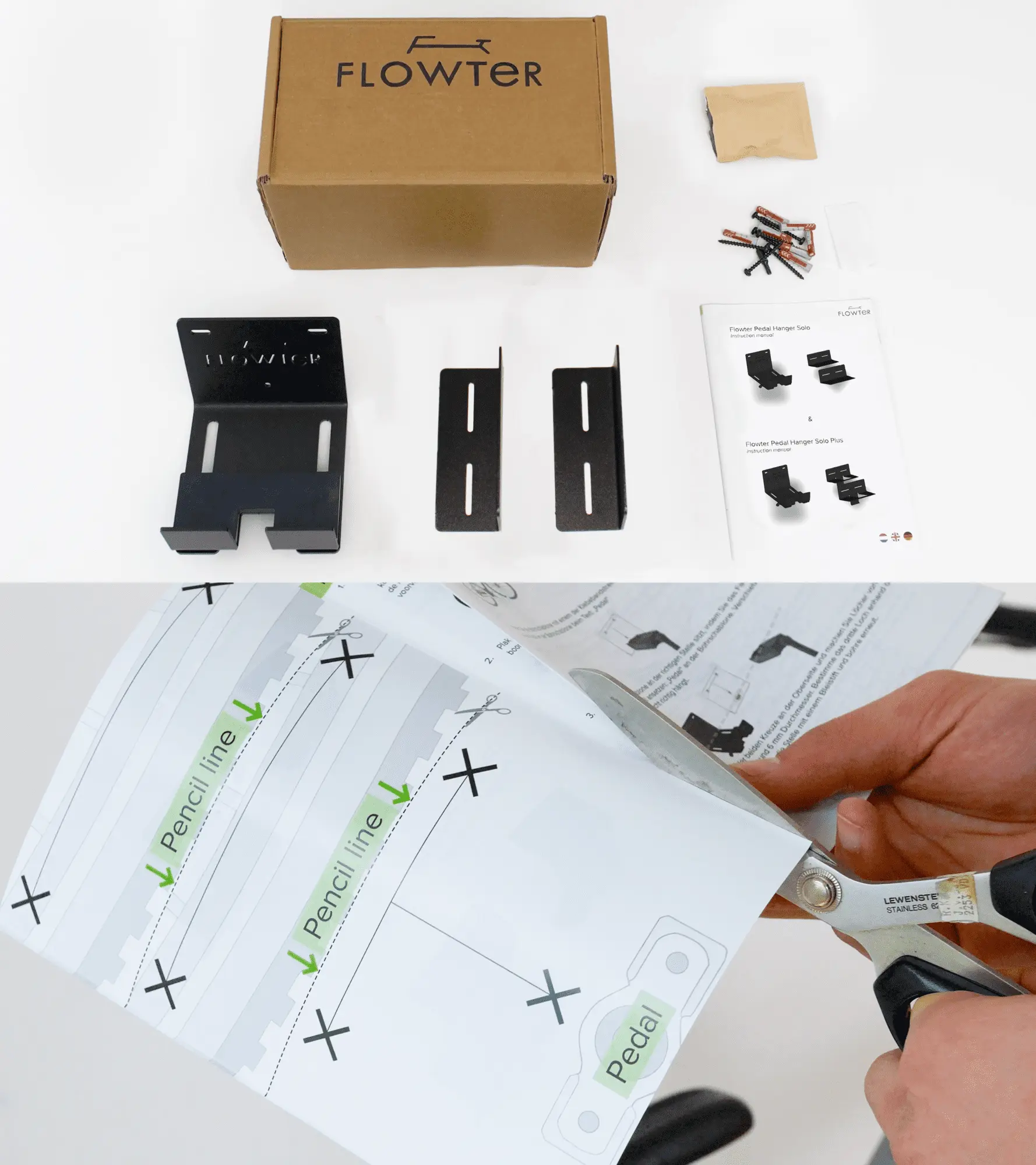 Flowter Pedaalhanger Minimal 5 FPH handleiding schroeven uit